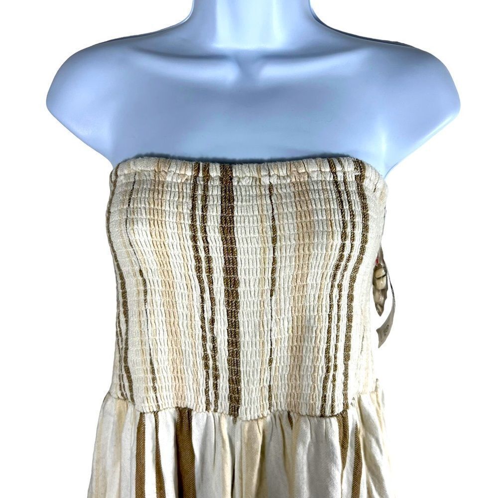 Ripcurl Sol Linen Smocked Cropped Jumpsuit - Picture 6 of 13